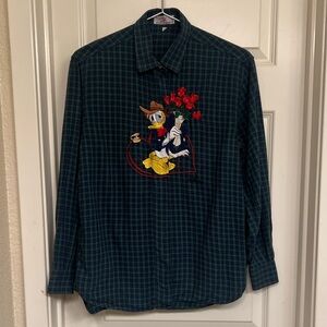 Disney x‎ Segreta by Emmanuel Schvili Vintage 90's Embroidered Donald Duck Shirt